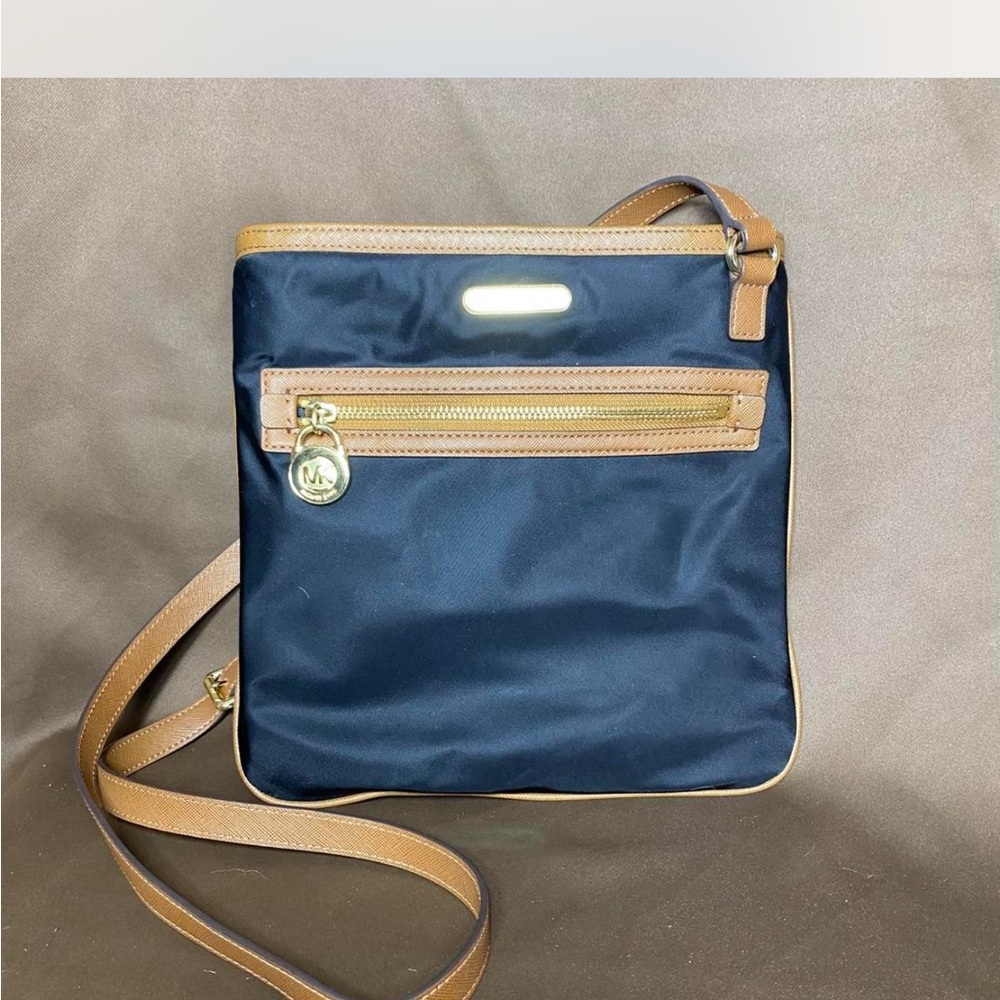 Michael Kors Black and Tan Crossbody Bag